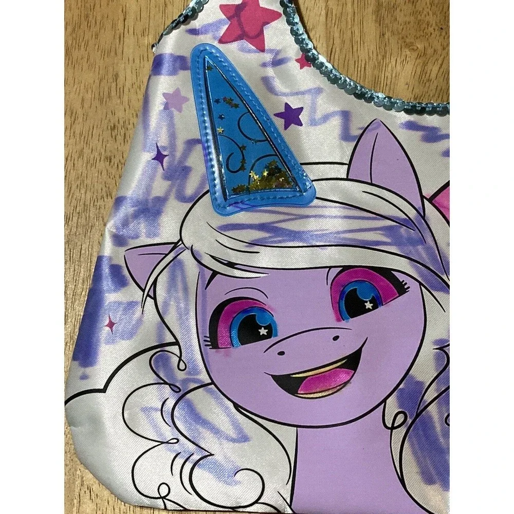My Little Pony Tote‎ Purse Bag MLP Pink Purple Blue Sequins Glitter Sparkle
